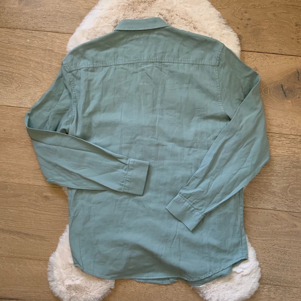 Zara Men's Long Sleeve Snap Button Shirt - Picture 2 of 5